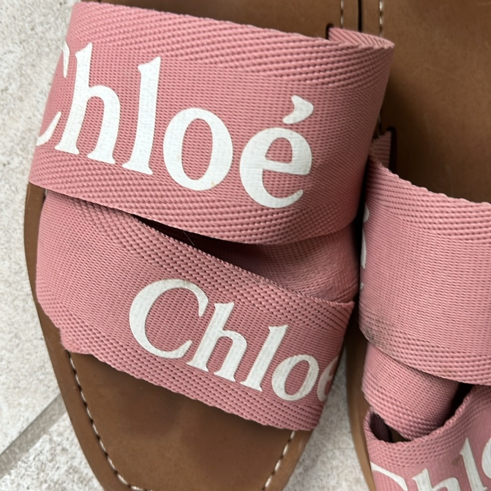 Like new Chloe slides pink and white - Picture 3 of 4